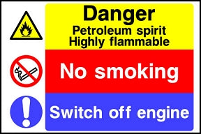 Petrol Switch Off Engine Sign