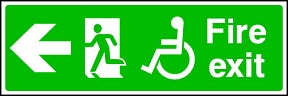 Disabled Exit Left Sign
