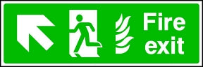 Fire Exit Flame (left-up) Sign