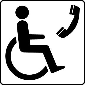 Disabled Telephone Sign