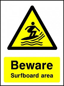 Surfboard Area Sign
