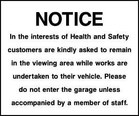 H & S Notice Sign