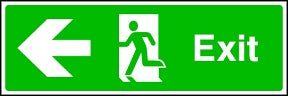 Exit (left) Sign