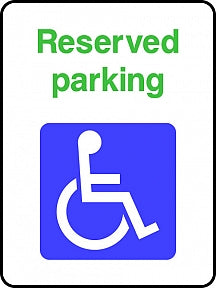 Reserved Parking Sign
