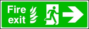 Fire Exit Flame (right) Sign