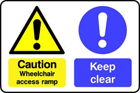 Keep Clear Wheelchair Access Ramp Sign