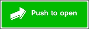 Push To Open Sign