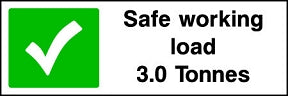 SWL 3.0 Tonnes Sign