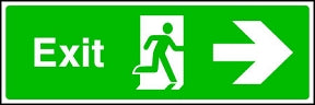 Exit (right) Sign