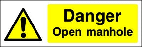 Open Manhole Sign