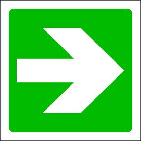 Exit Arrow R Sign