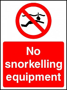 No Snorkelling Sign