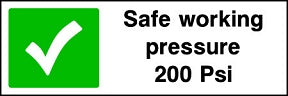 SWP 200PSI Sign