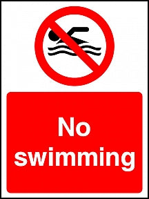 No Swimming Sign