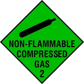 Compressed Gas 2 Non-Flammable Sign