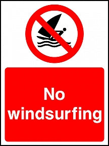 No Windsurfing Sign