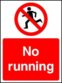 No Running Sign