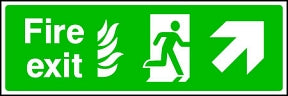 Fire Exit Flame (right-up) Sign
