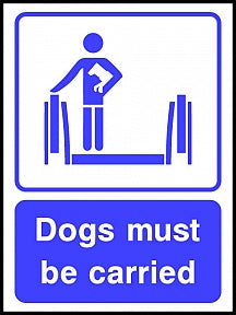 Dogs Must Be Carried Sign