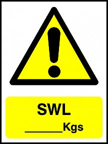 SWL kgs Sign