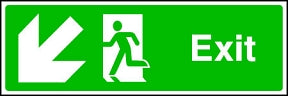 Exit (down-left) Sign