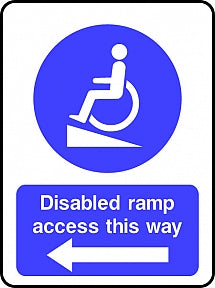 Ramp Access (Left) Sign