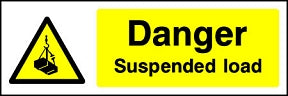 Suspended Load Sign