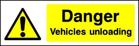 Vehicles Unloading Sign