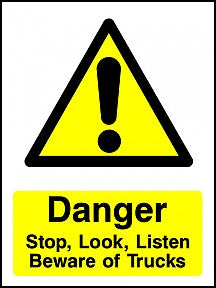 Danger Trucks Sign