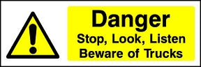 Danger Trucks Sign