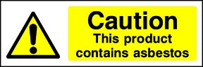 Contains Asbestos Sign