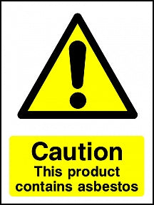 Contains Asbestos Sign