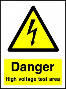 Danger Test Area Portrait Sign
