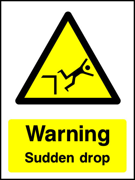 Sudden Drop Sign