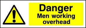 Danger Men Working Overhead Sign
