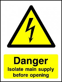 Danger Isolate Portrait Sign