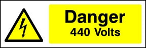 Danger 440V Landscape Sign