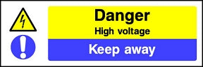 Warning HV Keep Away Landscape Sign