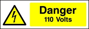 Danger 110V Landscape Sign