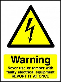 Warning Report It Portrait Sign