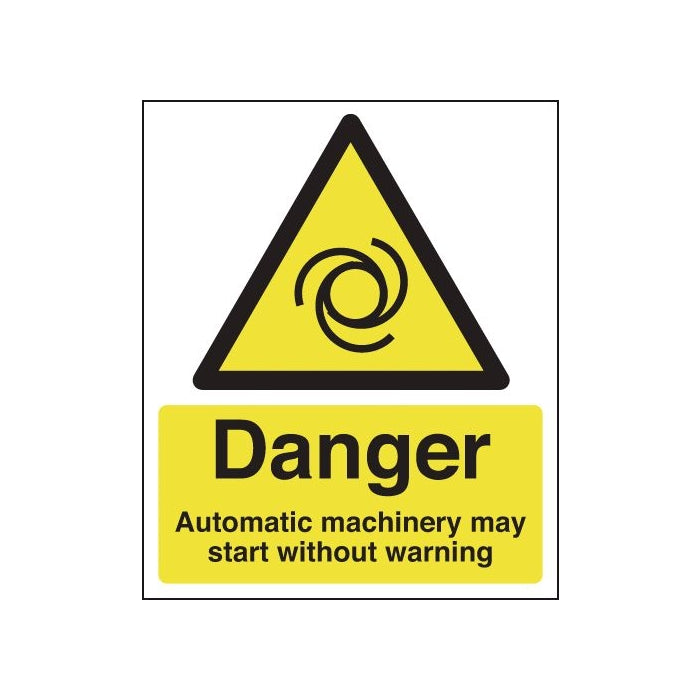 Automatic Start Without Warning Sign