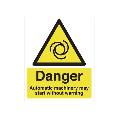Automatic Start Without Warning Sign