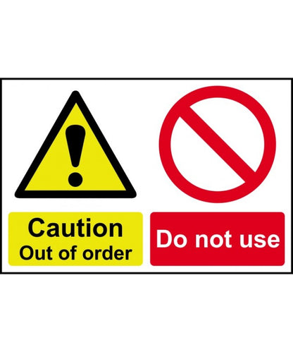 Caution Out Of Order Sign