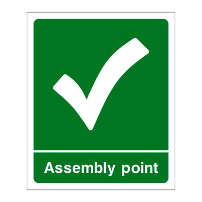 Assembly Point (tick) Sign