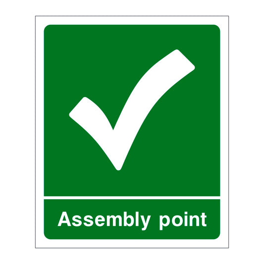 Assembly Point (tick) Sign
